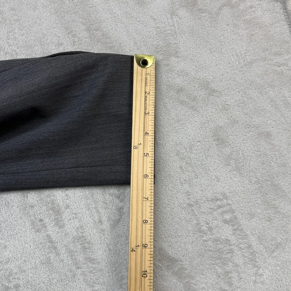 Jos. A. Bank Suit Mens 43R Grey 100% Wool Herringbone Signature Collection 2pc
